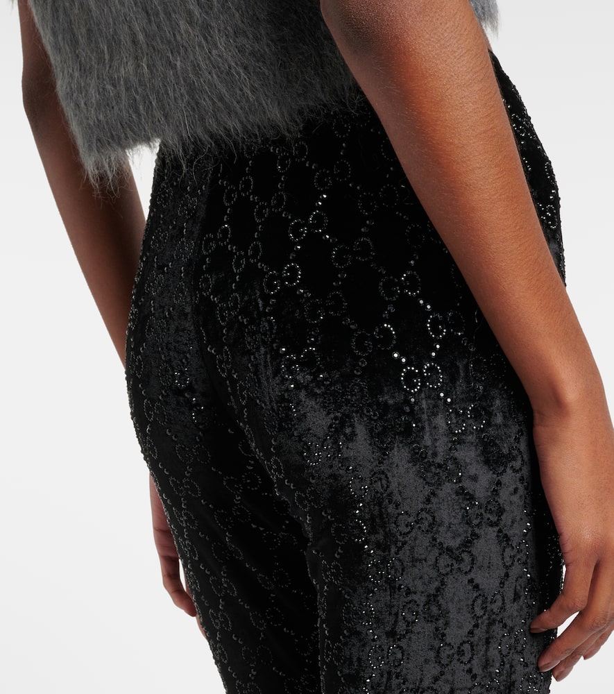 GG embellished chenille leggings