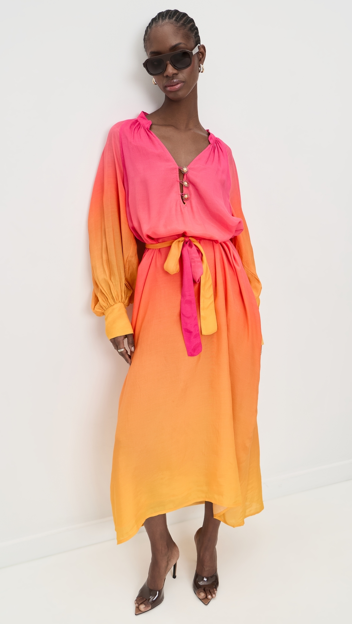 Angie Long Dress Bemberg Tie And Dye One Size