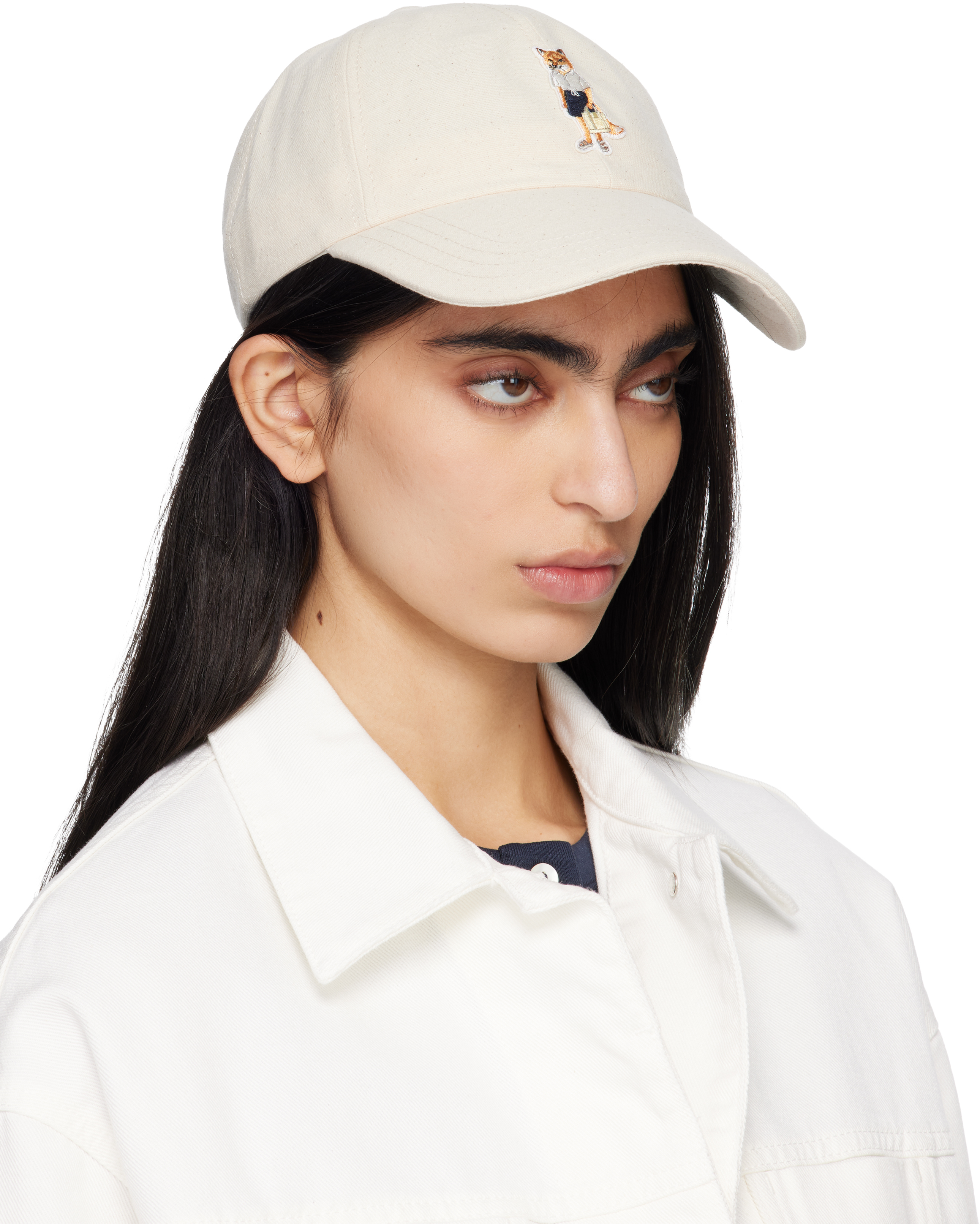 Beige Dressed Fox Cap