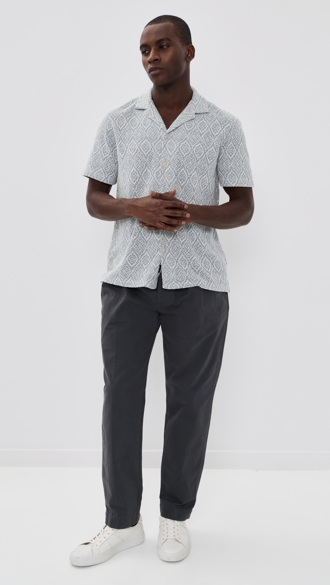 Oasis Camp Shirt Blue Island Medallion 