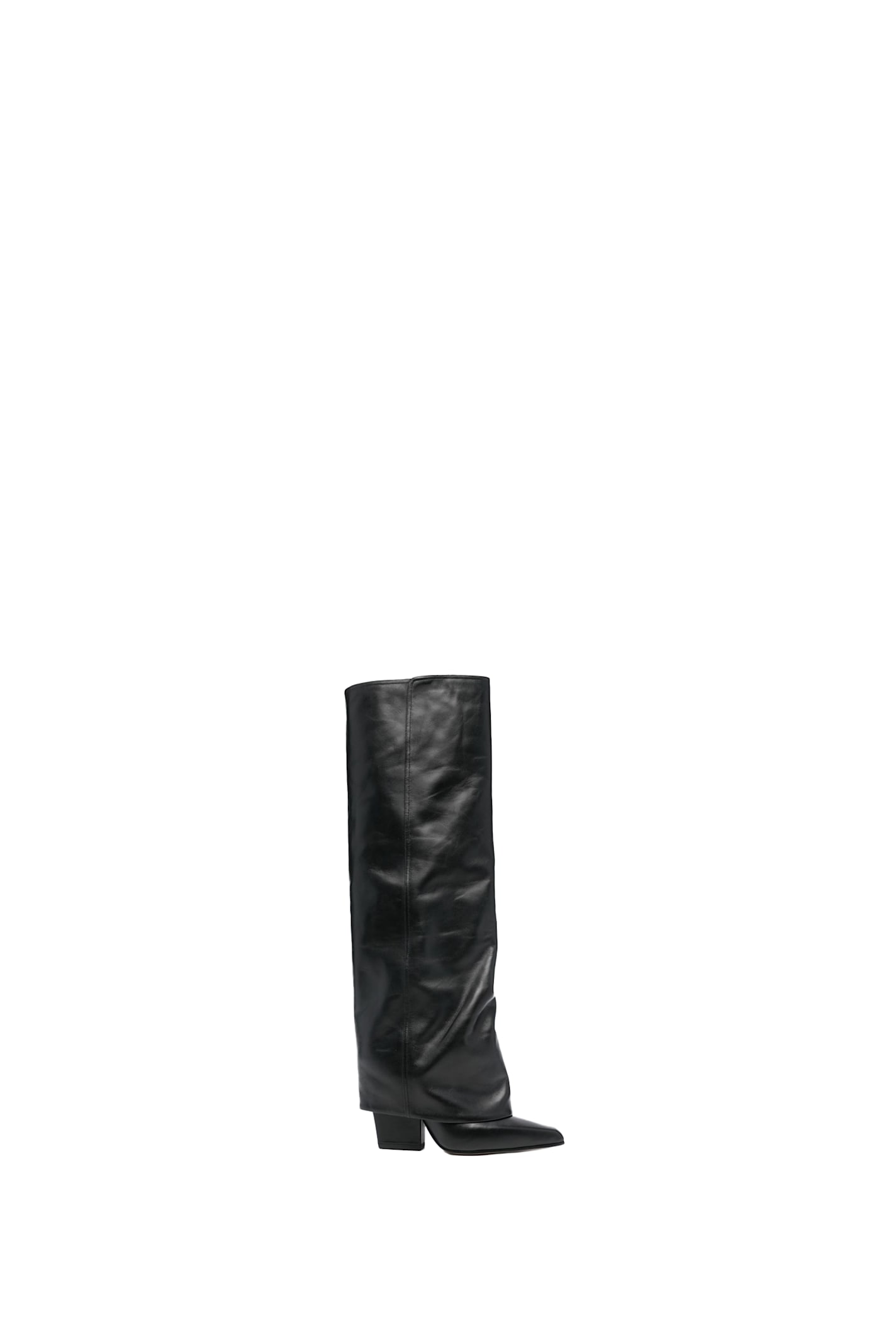 90mm leather boots - Brown