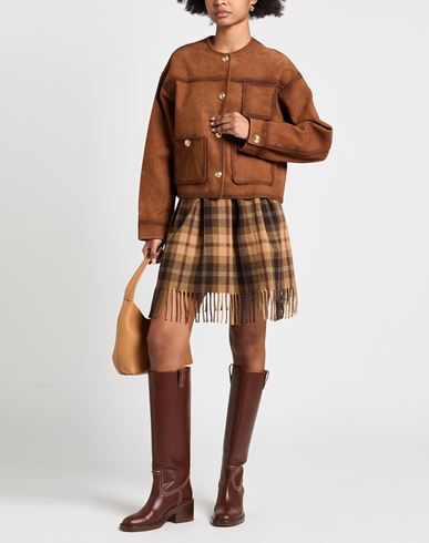 Woman Jacket Brown Size 2 Lambskin