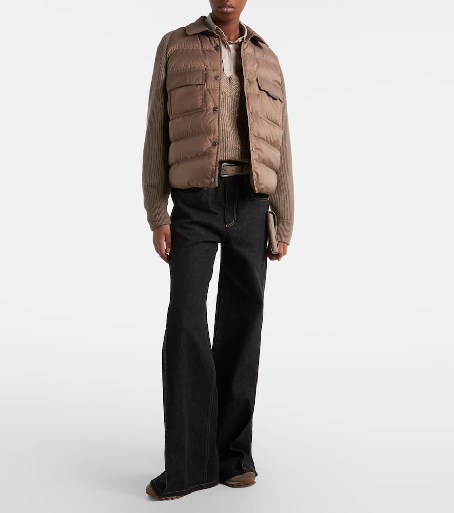 Wool, cashmere, and silk down jacket