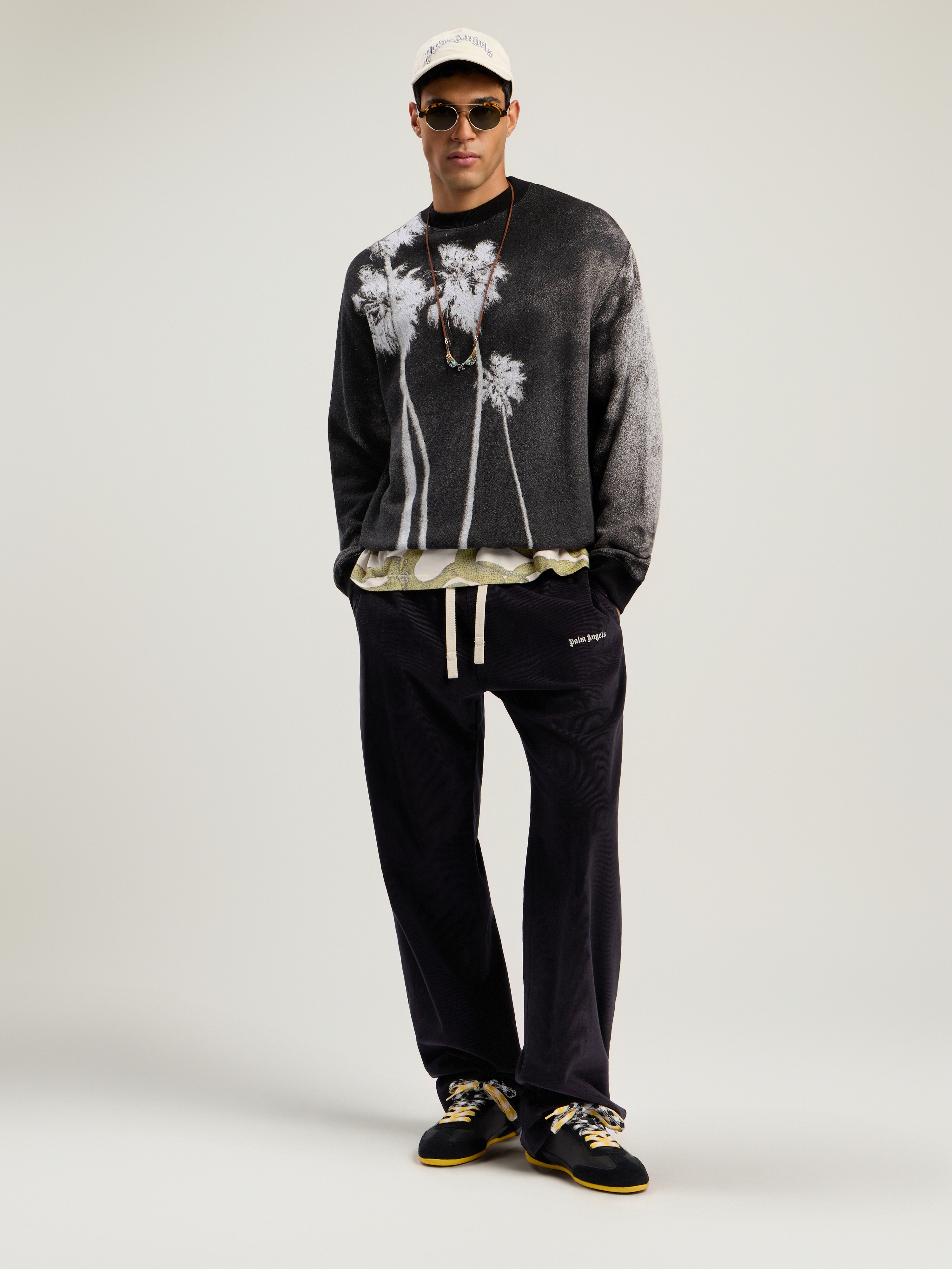 Decoding Palm Culture Sweater Man  Black