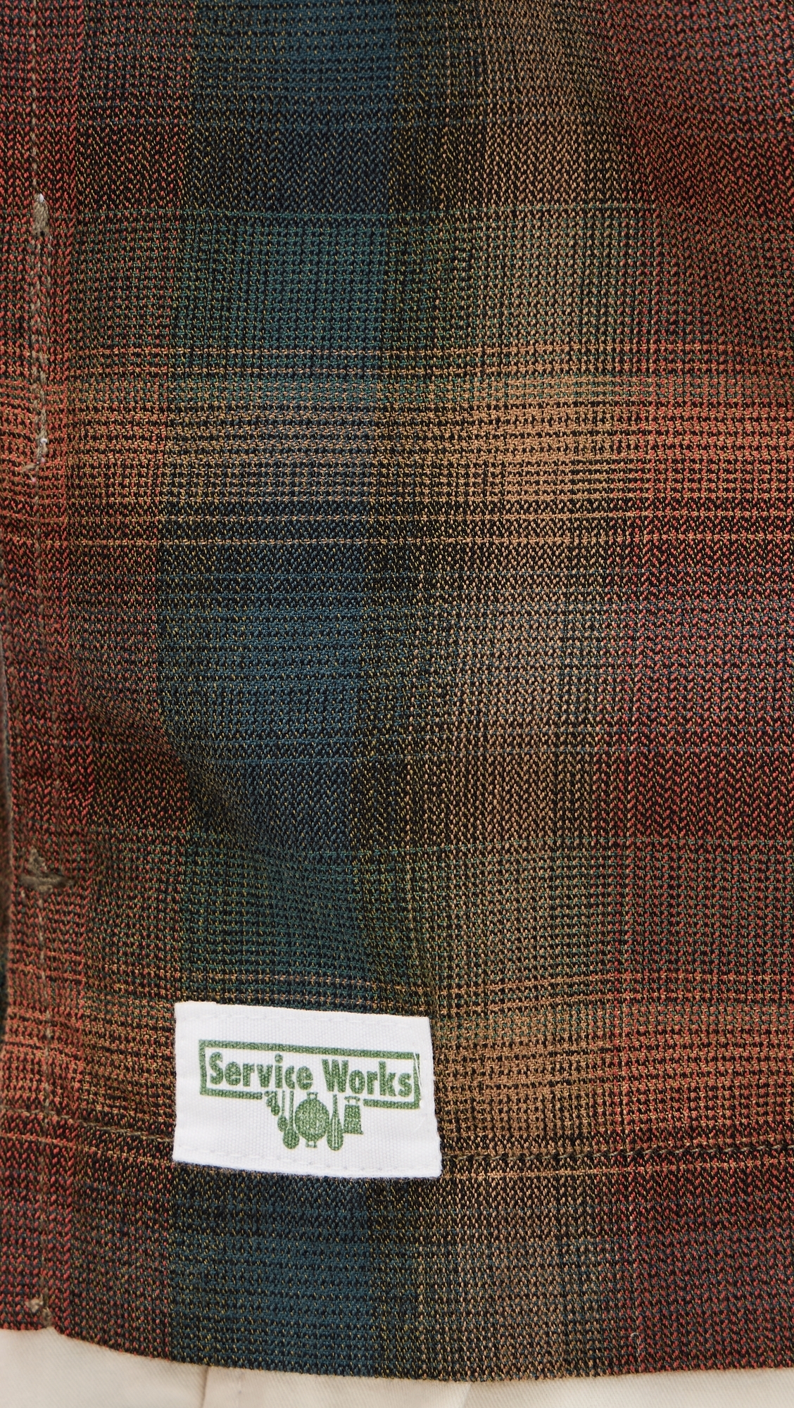 Plaid Resort Shirt Brown