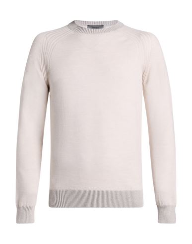 Man Sweater Beige Size 44 Merino Wool