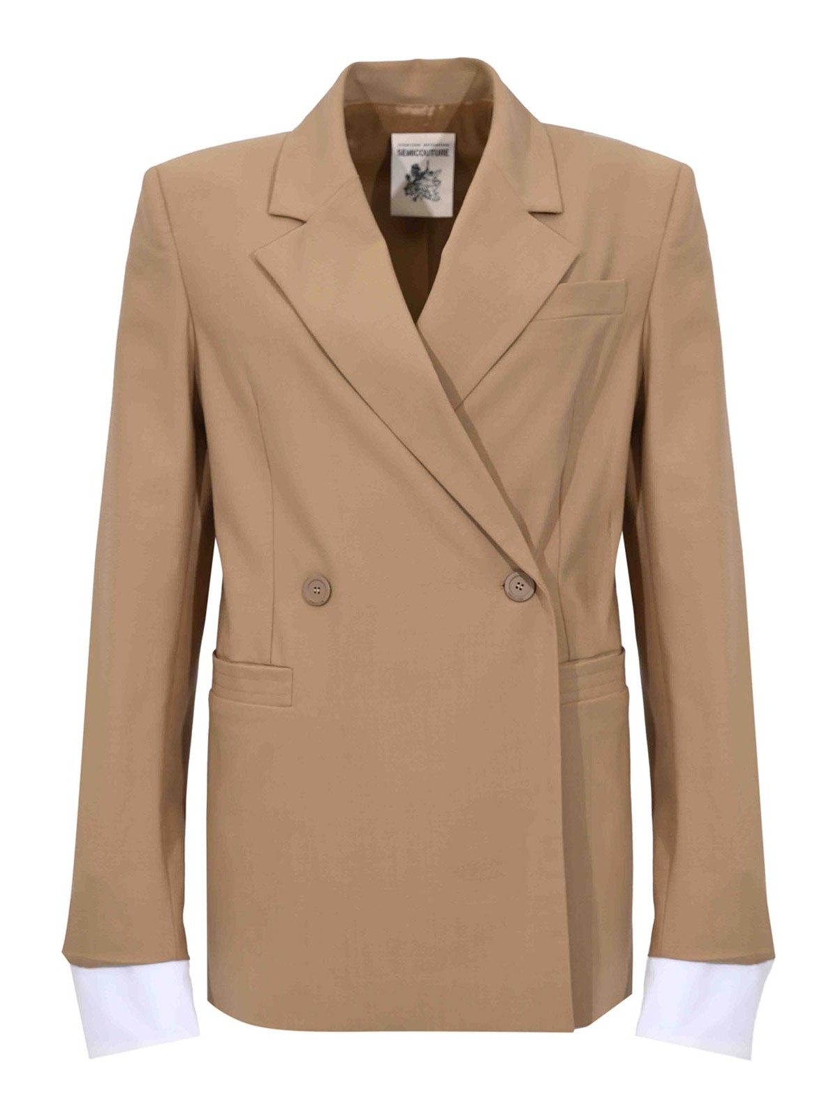 Double-breasted Dulcinea jacket in cool wool