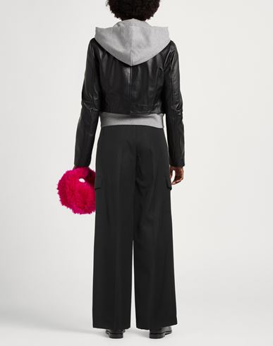 Woman Pants Black Size 2 Polyester, Virgin Wool