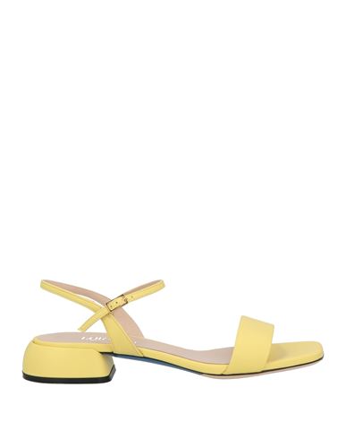 Woman Sandals Yellow Size 7 Leather