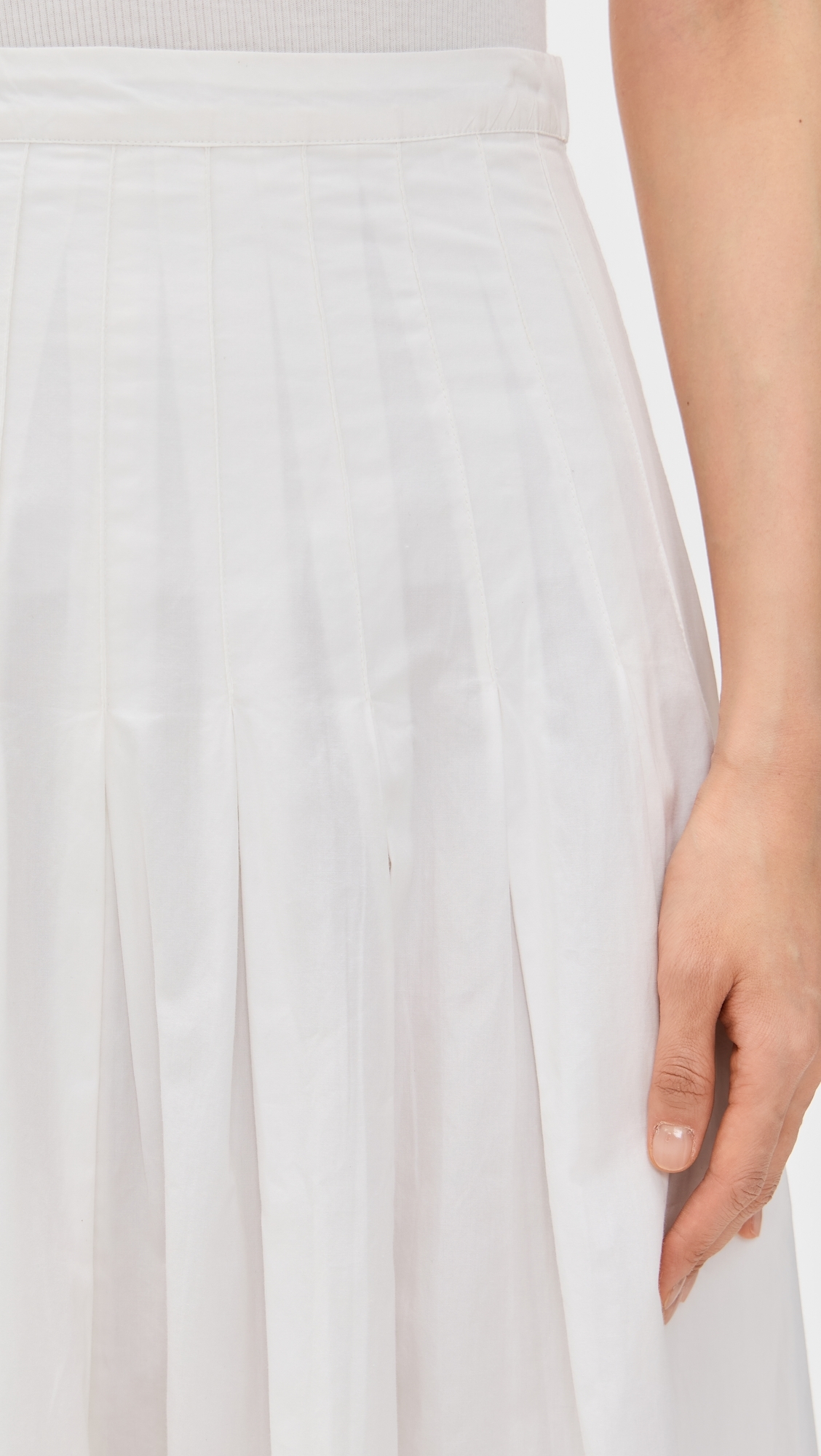 THE GREAT. The Rhythm Skirt White