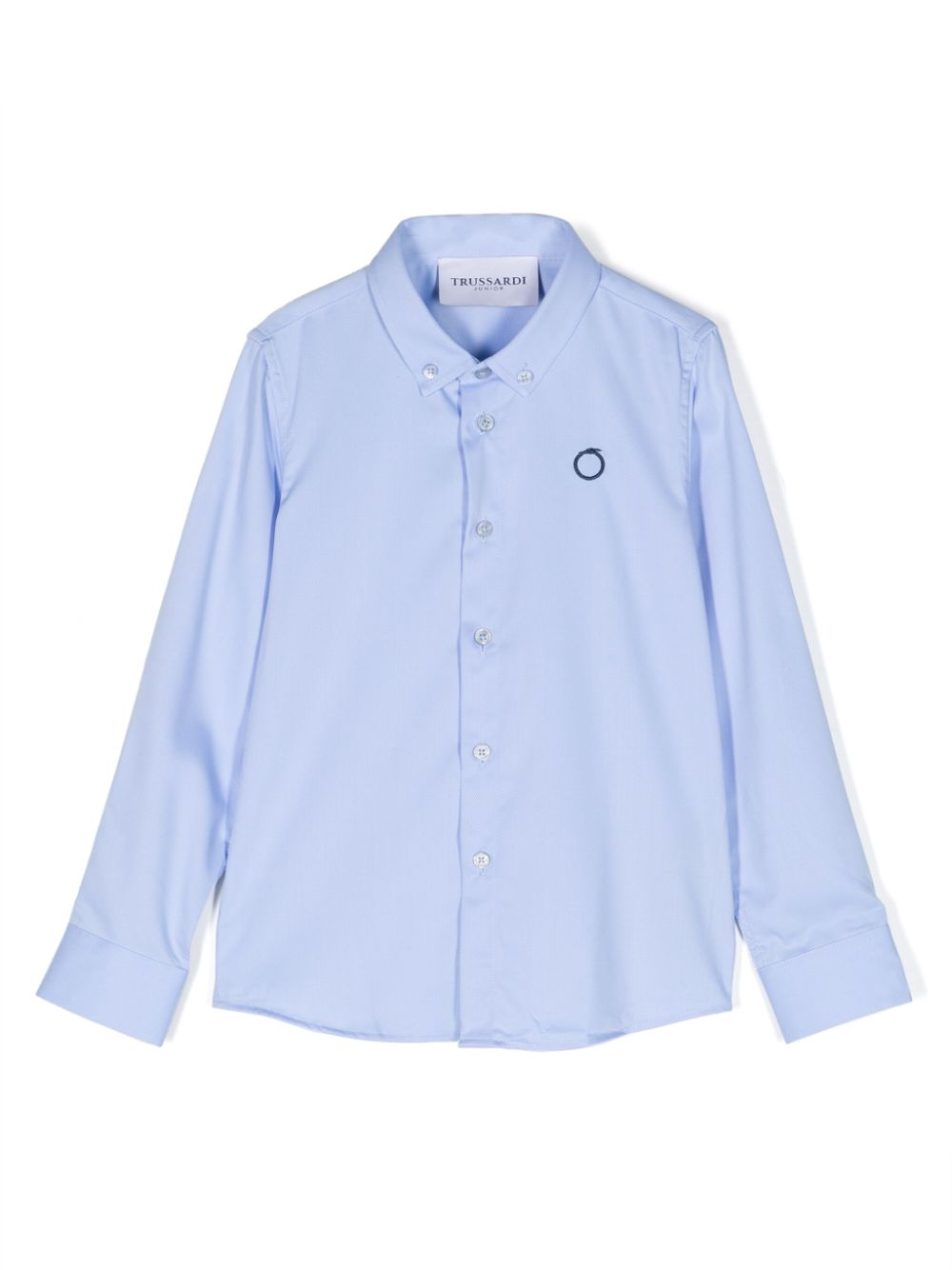 Logo-embroidered button-down shirt - White