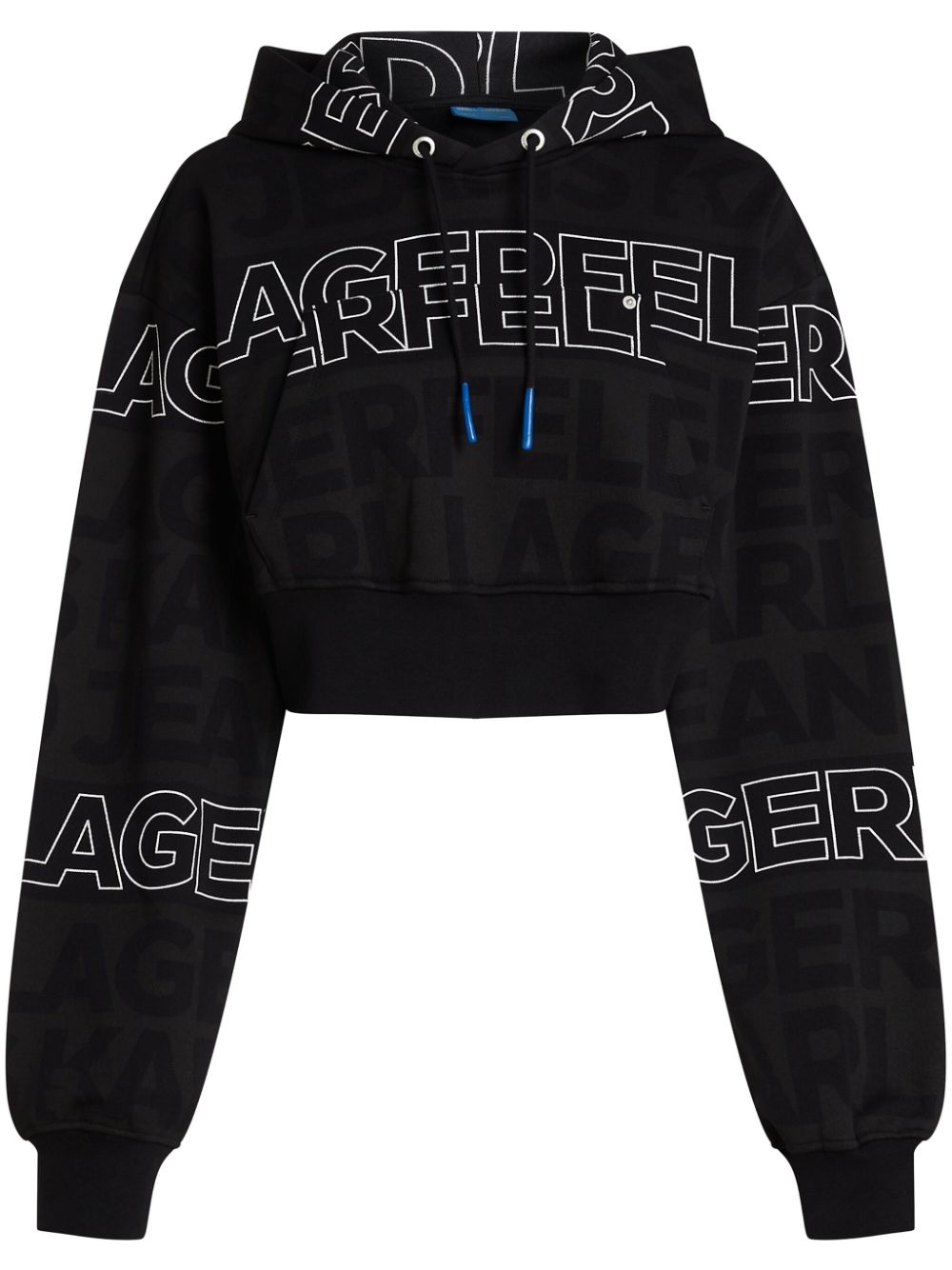 Cropped hoodie - Black