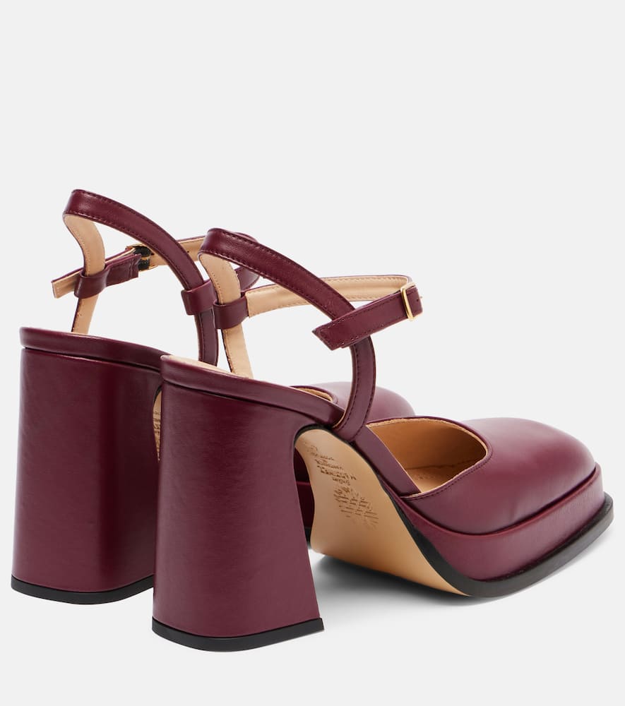 Malasana 95 leather slingback pumps