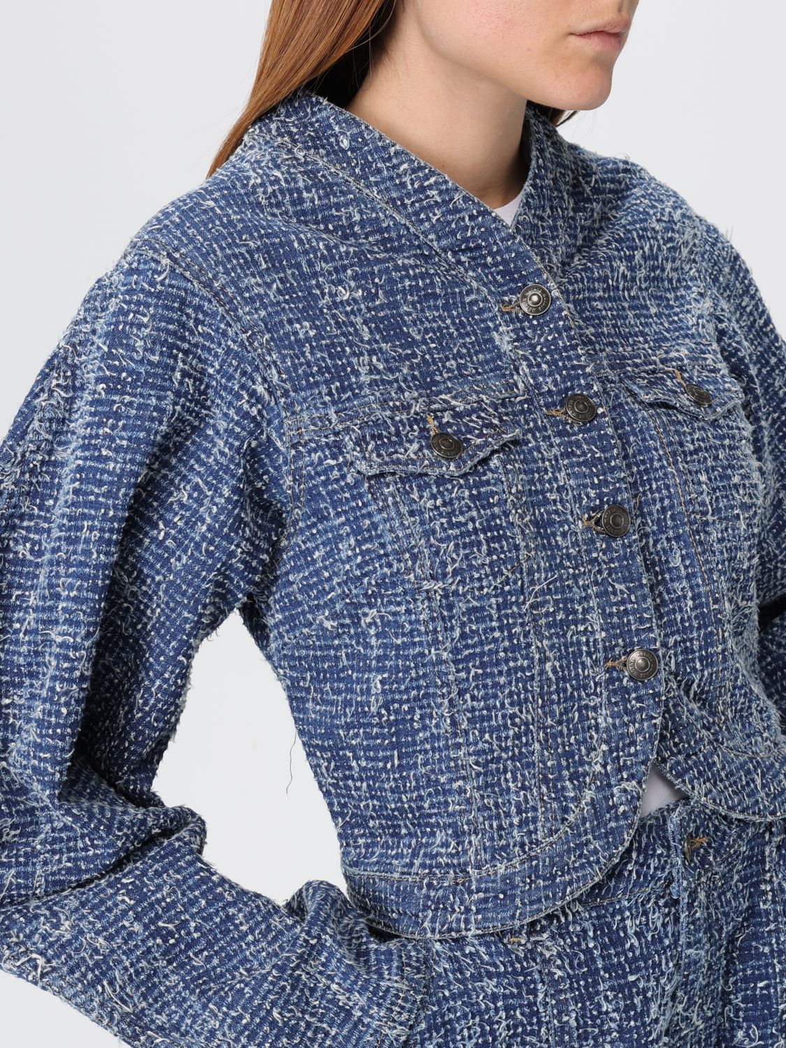 Jacket Woman color Gnawed Blue