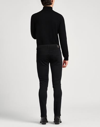 Man Jeans Black Size 34 Cotton, Elastane