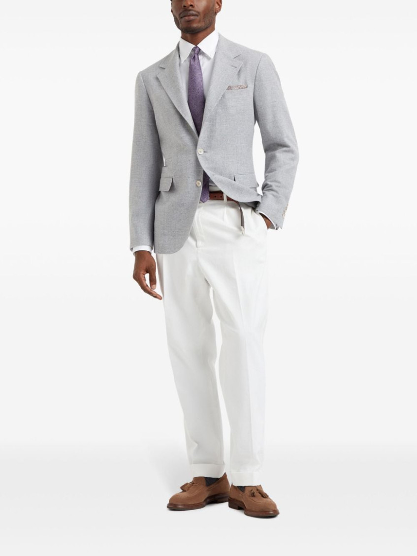 Single-breasted blazer - White