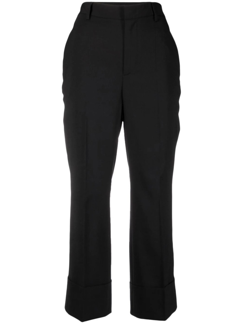 Cropped flare trousers