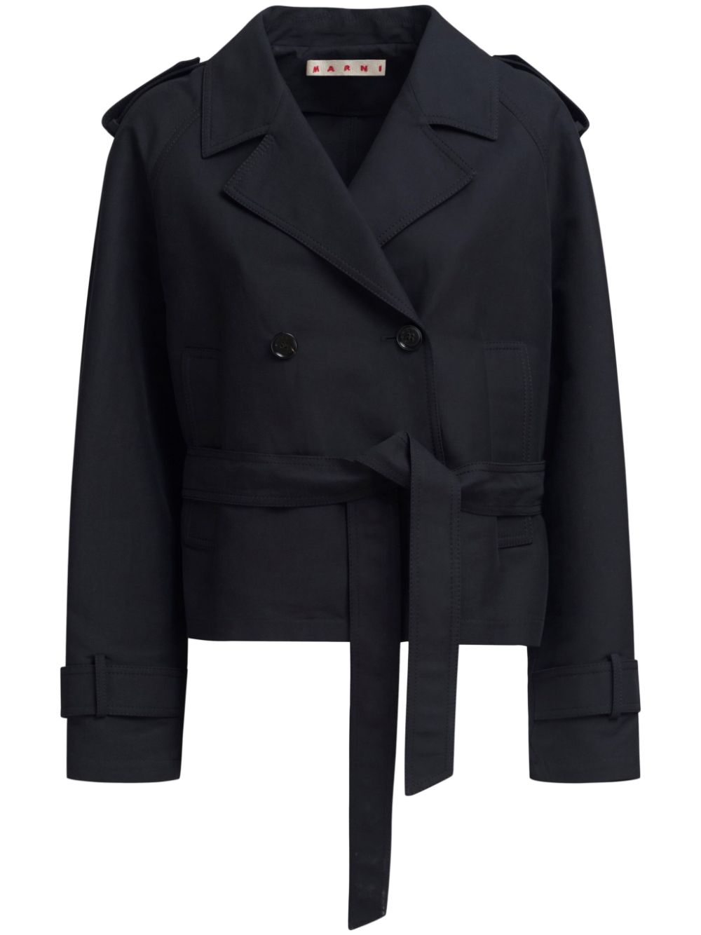 Double-breasted trench jacket - Black