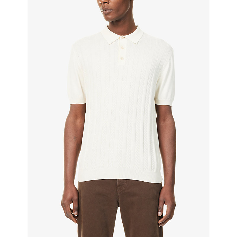 Mens Barto Stripe Short-Sleeve Cotton Polo Shirt