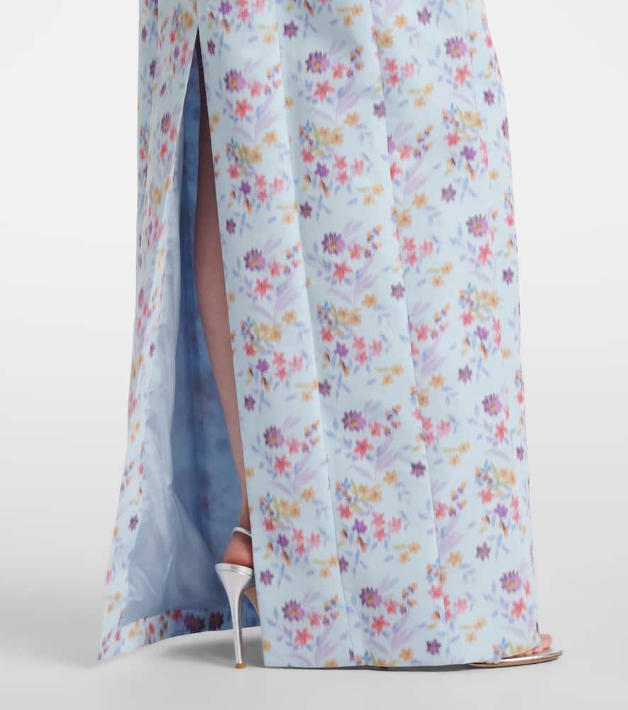 Odessa floral ikat corset gown