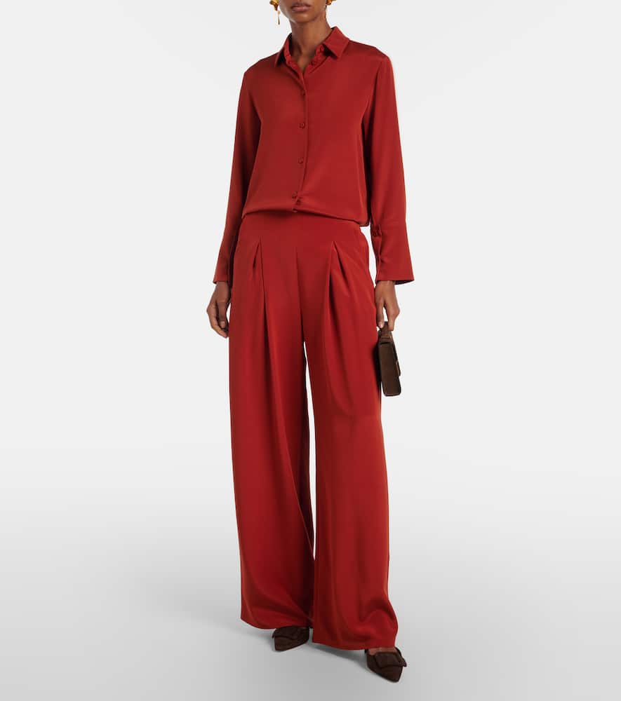 Mxpvoliera silk-blend satin shirt