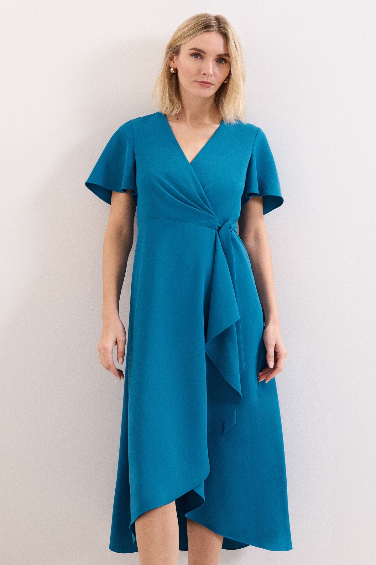 Phase Eight Women's Julissa Wrap Midi Dress in Turquoise