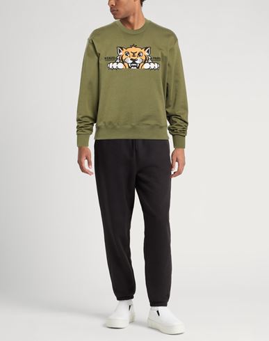Man Sweatshirt Military green Size S Cotton