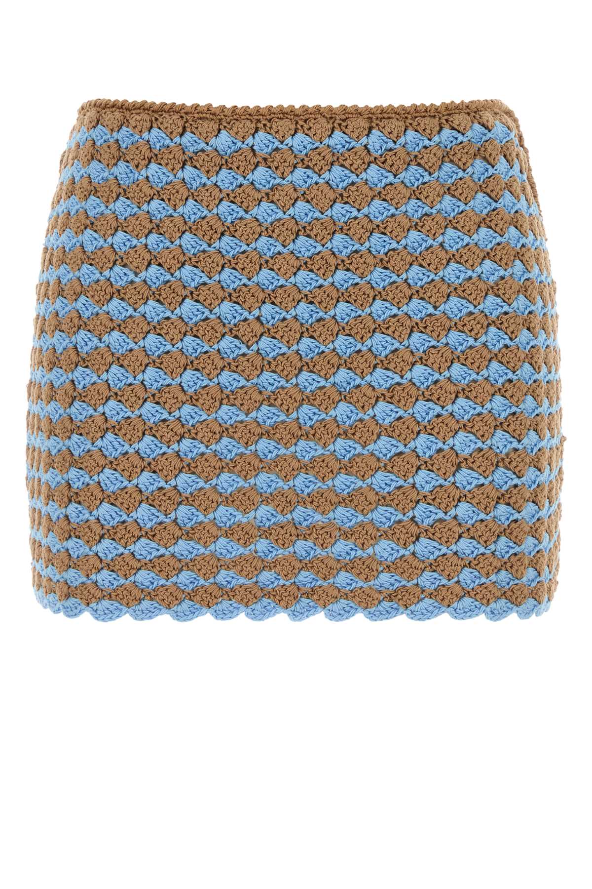 Two-Tone Crochet Skirt — Multicolor