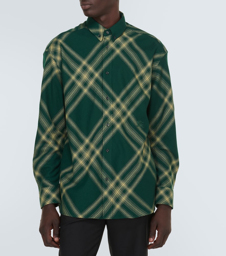 Check wool shirt