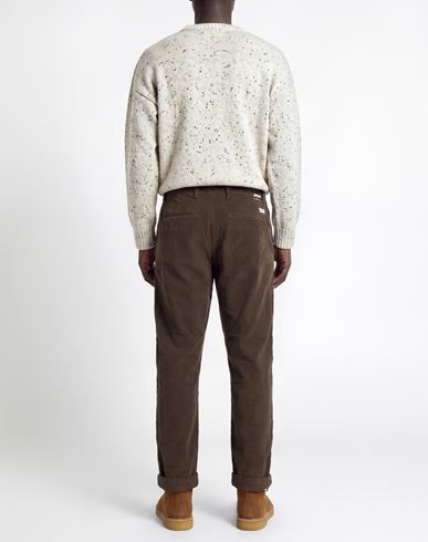 Man Pants Dark brown Size 34 Cotton, Viscose, Elastane