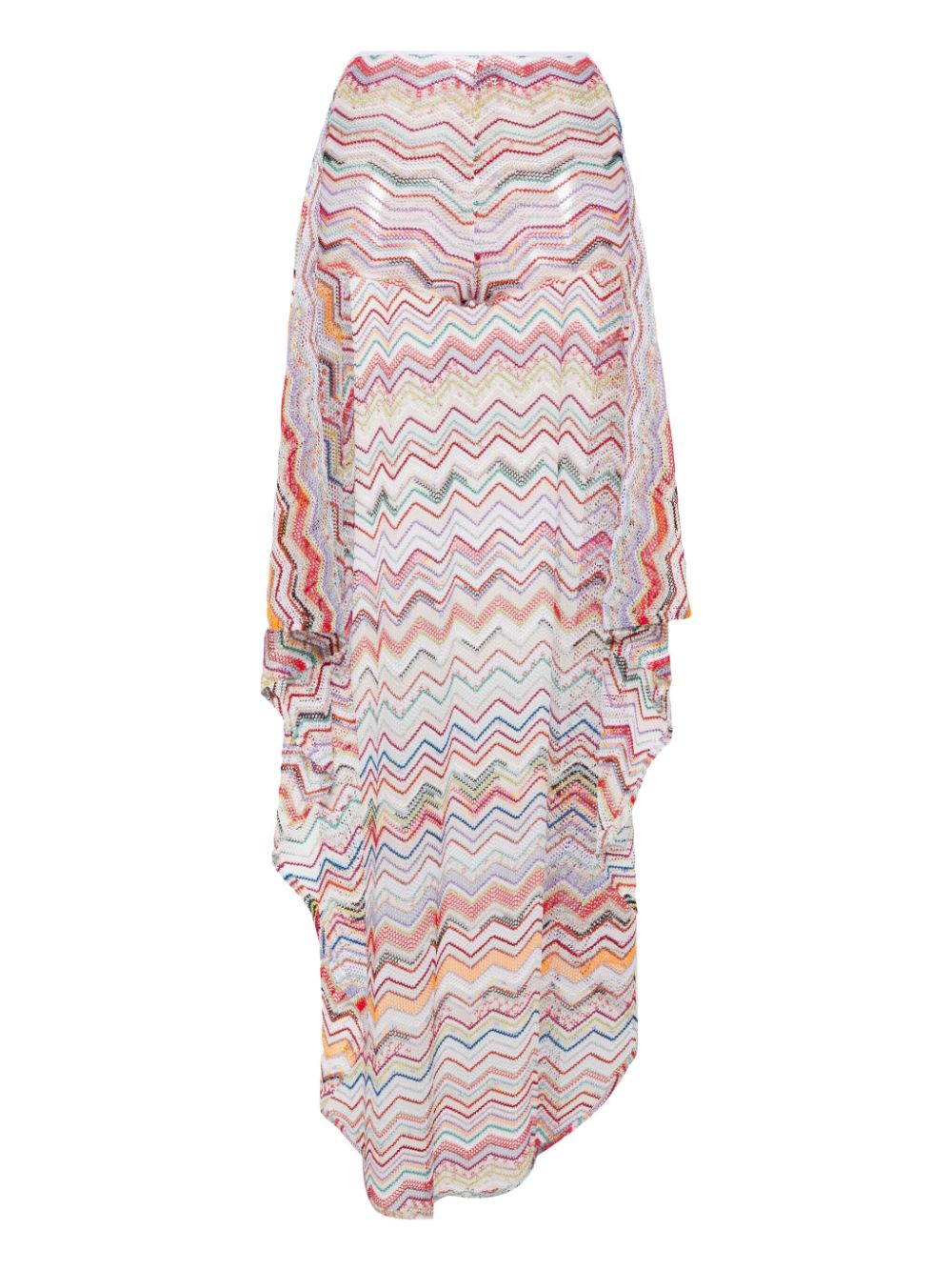 Zigzag sarong skirt - Red