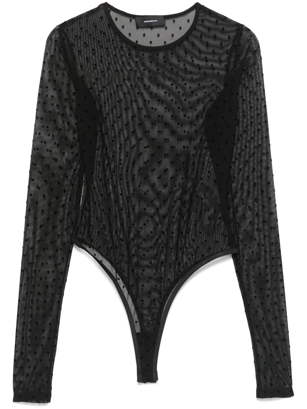 Polka-dot bodysuit - Black