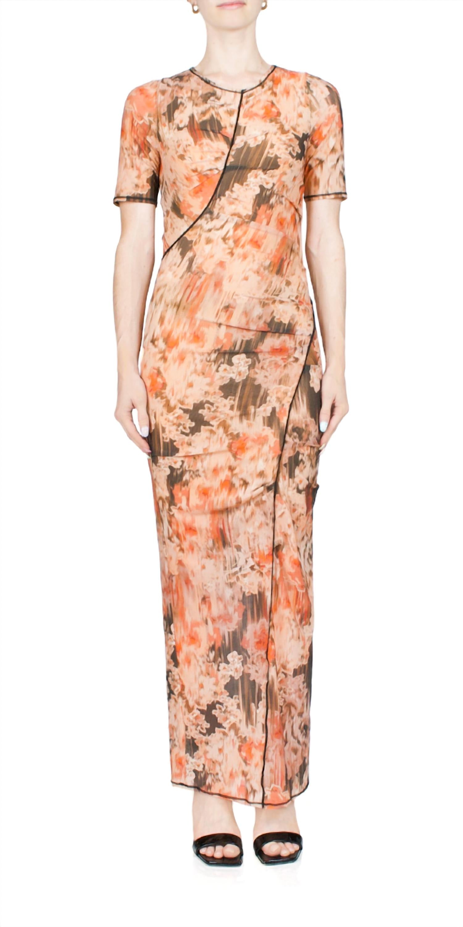 Averil Tee Maxi Dress In Glitch Floral