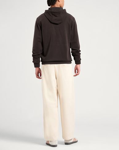 Man Sweatshirt Dark brown Size S Modal, Polyester, Elastane