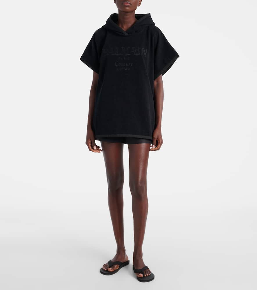 Couture cotton terry beach cover-up