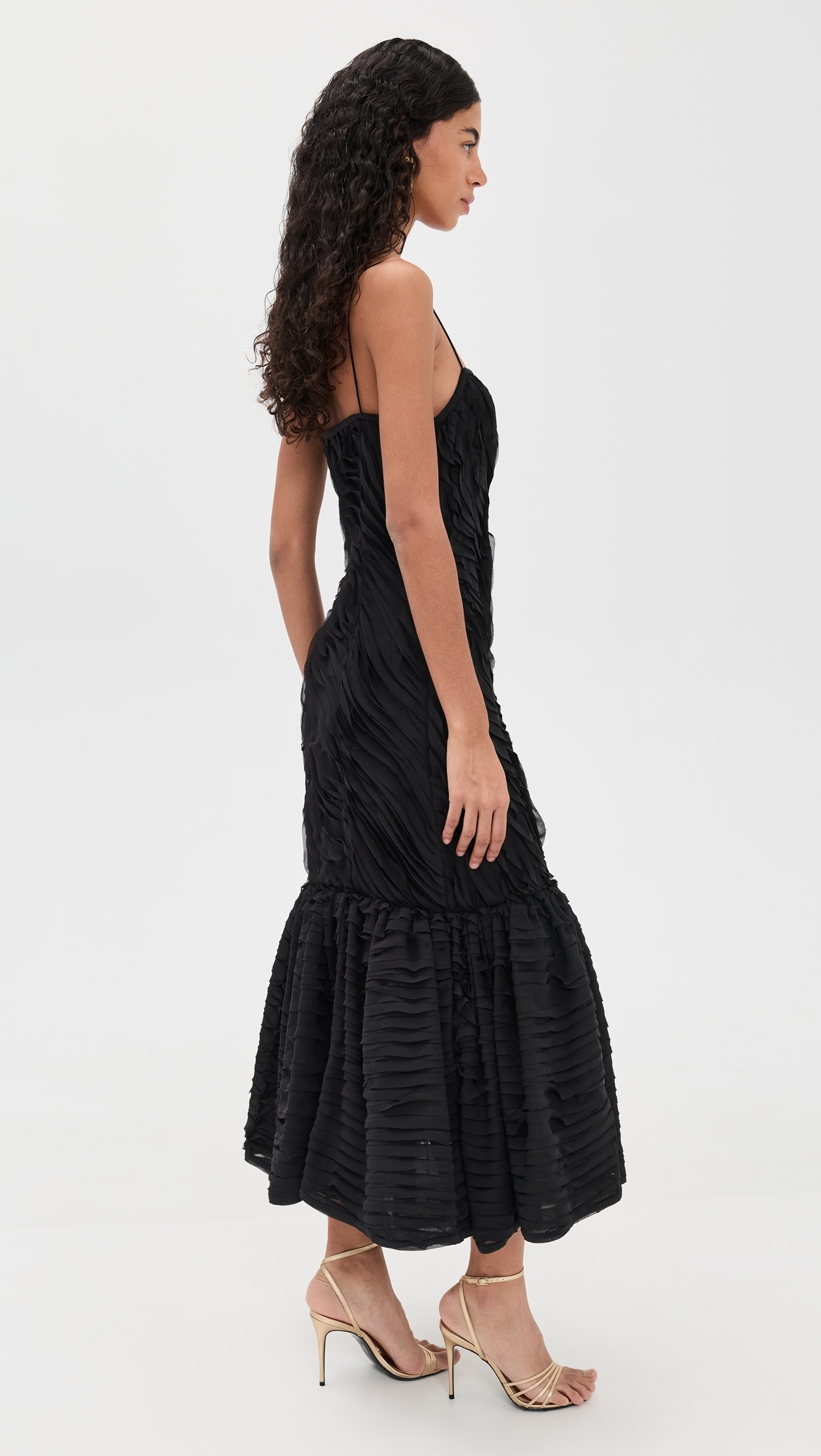 Augustina Ruffle Dress Noir