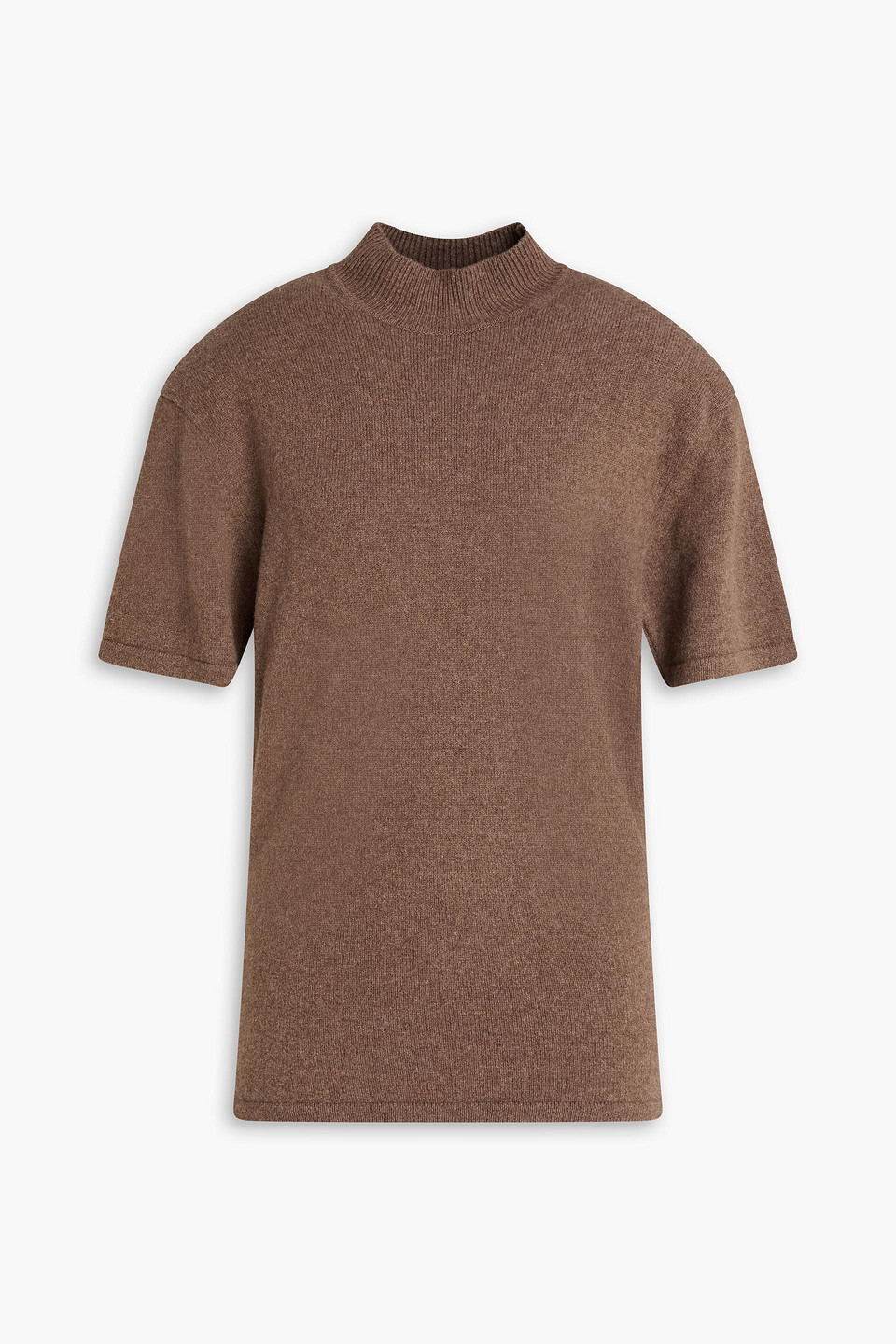 Castagna merino wool and cashmere-blend mock-neck sweater - Brown - FR 36