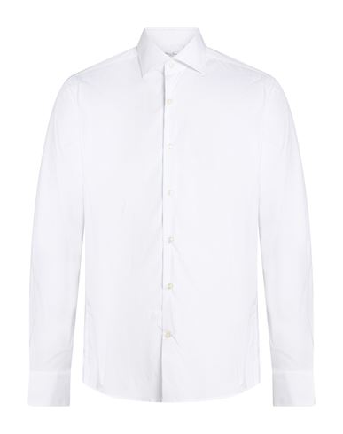 Man Shirt White Size 17 Cotton, Elastane
