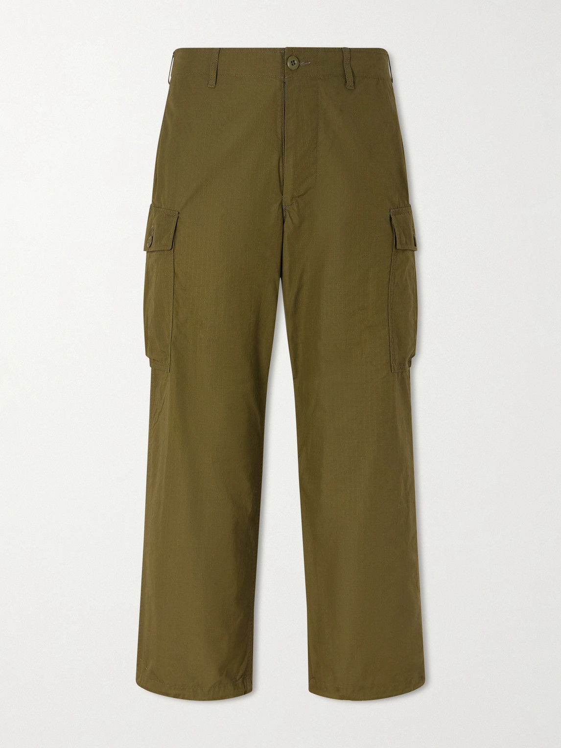 Cotton-Ripstop Cargo Trousers - Men - Green