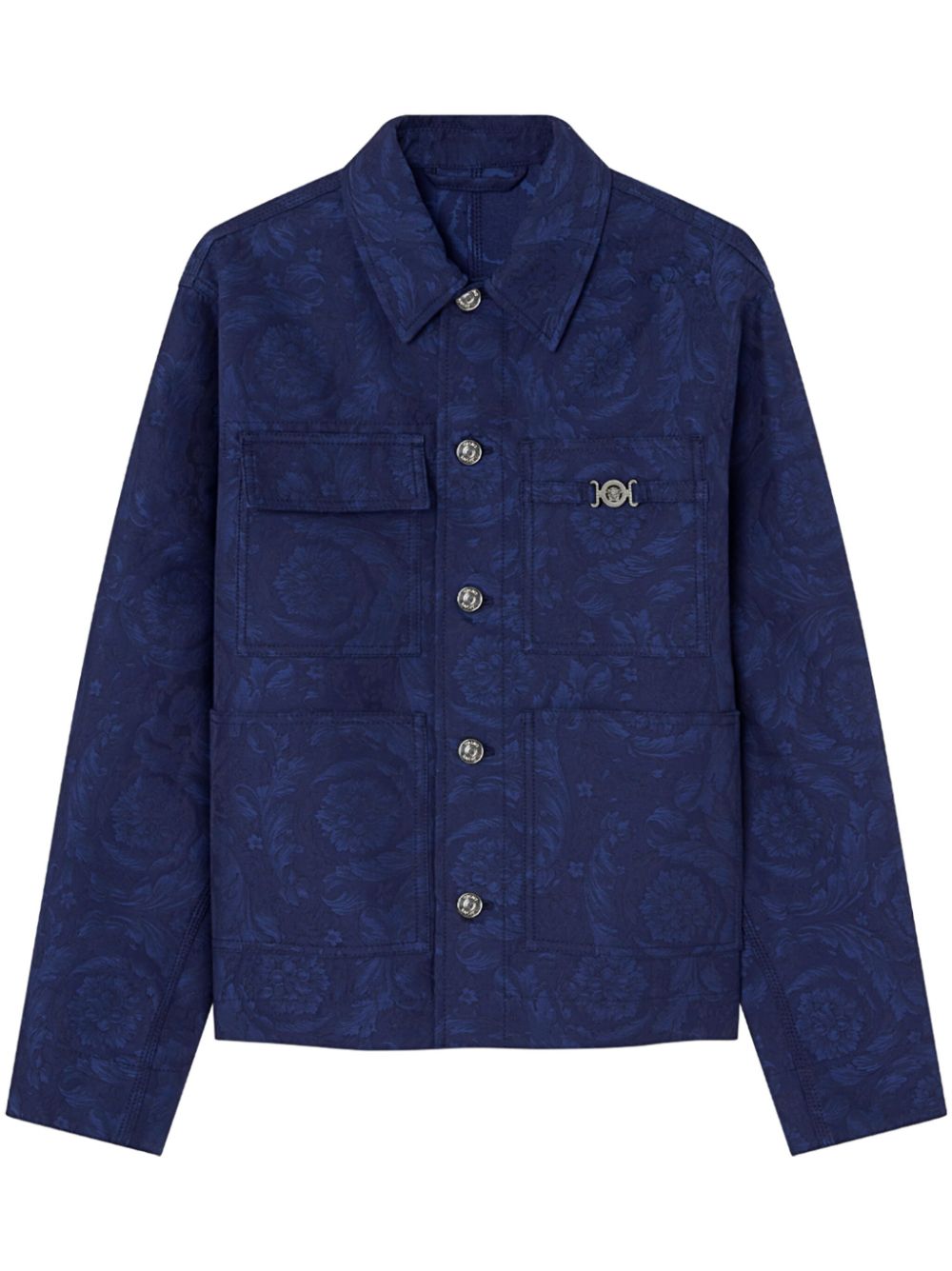 Barocco jacquard jacket - Blue