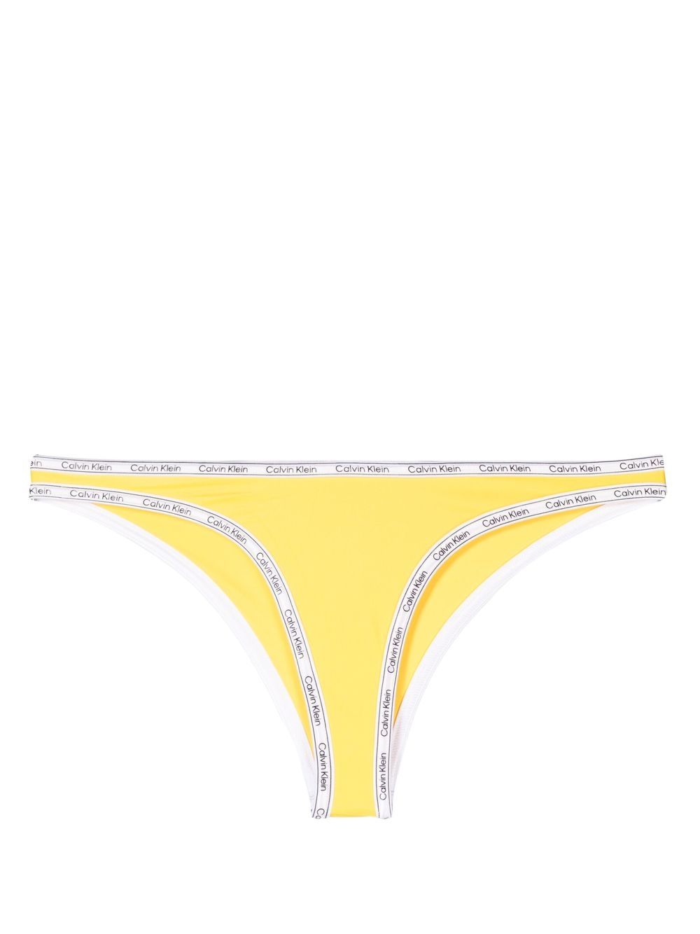 Logo-print strap bikini bottoms - Yellow