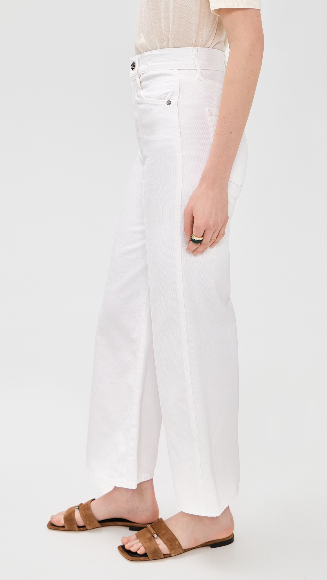 Taylor Cropped Jeans White