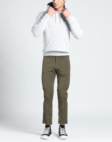 Man Pants Military green Size 32 Cotton, Polyester, Elastane
