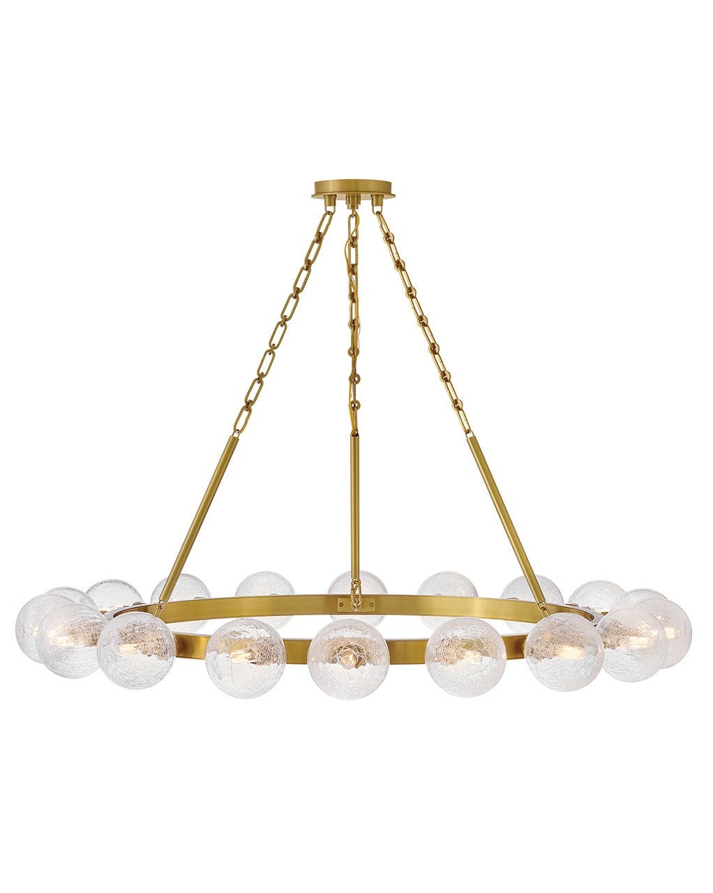 Lacquered Brass LED Chandelier from the Coco Collection
