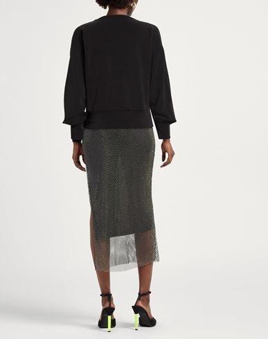 Woman Sweatshirt Black Size M Polyester, Modal, Elastane