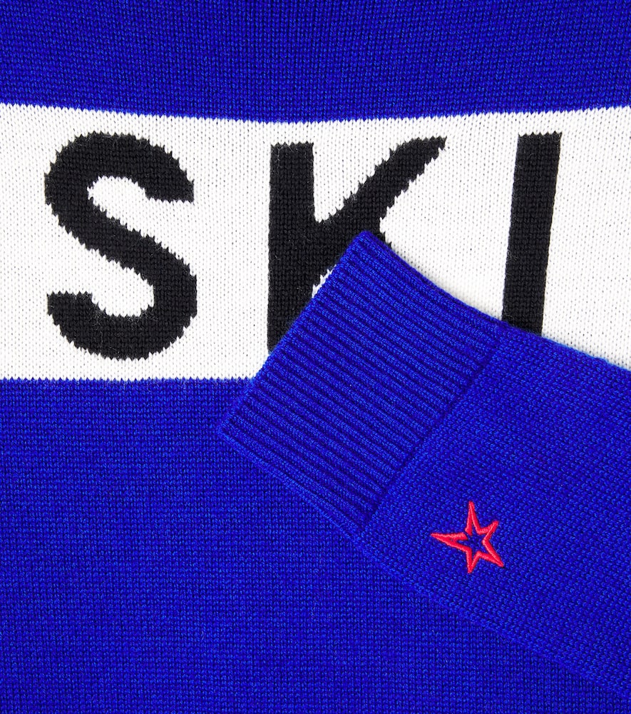 Intarsia wool turtleneck sweater