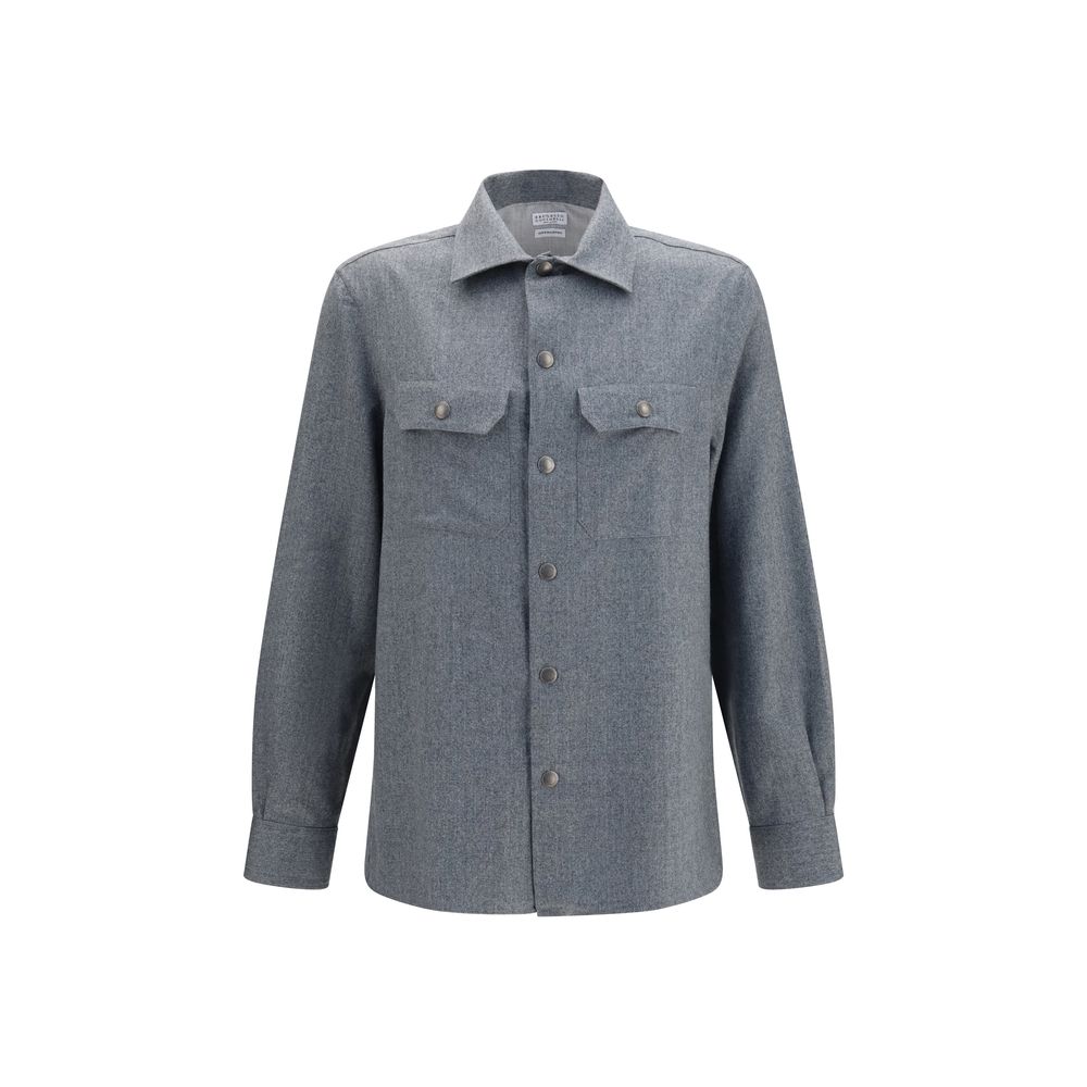 Virgin Wool Shirt — Gray