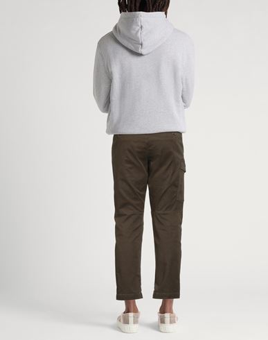 Man Pants Dark green Size 36 Cotton, Elastane
