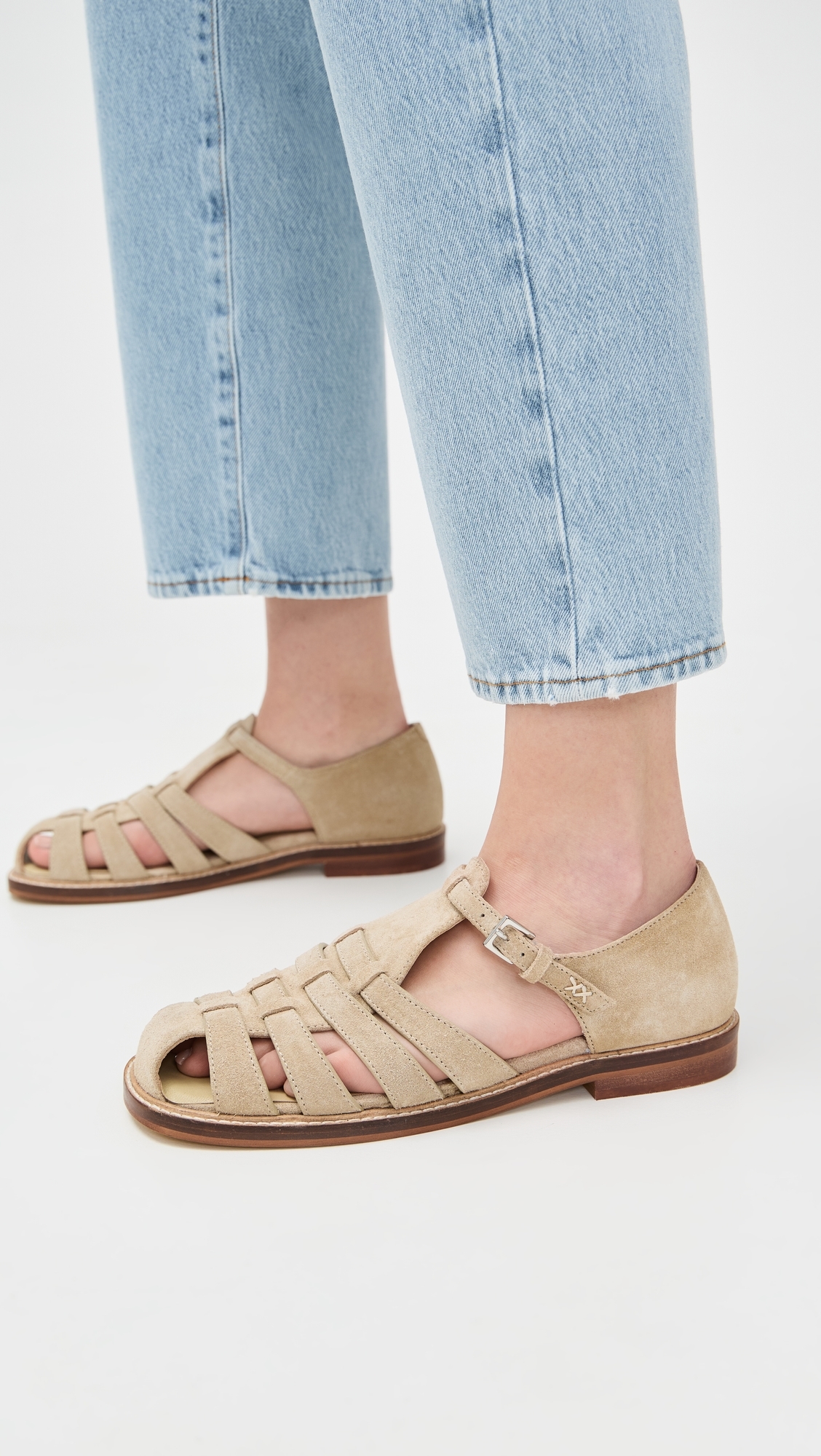 Free People Willow Fisherman Sandals Silt Suede