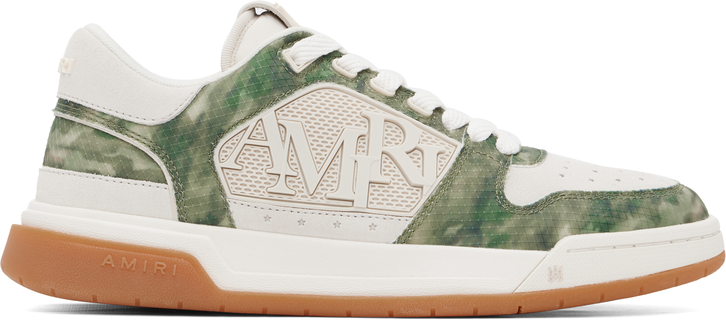 Beige & Khaki Camo Classic Low Sneakers